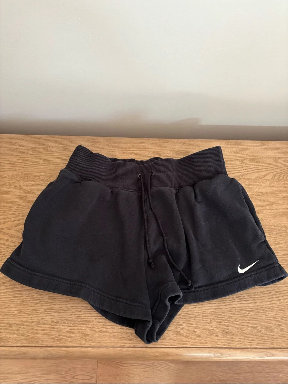Nike Black Sportswear Phoenix Fleece High-Waisted Loose Shorts